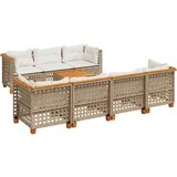 vidaXL 8-dijelni set vrtnih sofa od poliratana s jastucima bež | shoptok.hr