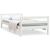  Posteljni okvir bel 75x190 cm trdna borovina, (20650915) | Shoptok.si