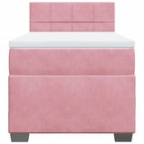 Box spring krevet s madracem ružičasti 100x200 cm baršunasti | shoptok.hr