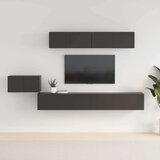  5-dijelni set TV ormarića crni od konstruiranog drva | shoptok.hr