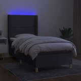  Krevet box spring s madracem LED tamnosivi 80 x 200 cm tkanina | shoptok.hr