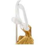 Mauro Ferretti Bela/v zlati barvi namizna svetilka s tekstilnim senčilom (višina 64 cm) Dancer – | Shoptok.si