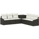  Set sofe 7 pcs Crna i krem-bijela Poli Rattan i čelik Cijene