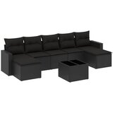 Maison Chic Seti vrtnega pohištva - Vrtna garnitura - Vrtni pohištvo set 8-delna z blazinami črn poli ratan, (21799227) | Shoptok.si