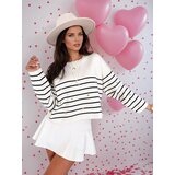 DStreet Sweter damski VELORIA ecru-czarny | shoptok.hr