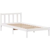 vidaXL Okvir kreveta bez madraca bijeli 75 x 190 cm masivna borovina | shoptok.hr