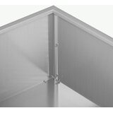  Vrtna saksija Srebrna 80 x 80 x 20 cm Pocinčani čelik | shoptok.hr