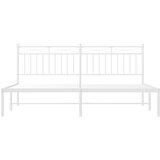  Metalni okvir za krevet s uzglavljem bijeli 183x213 cm | shoptok.hr