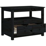  Klubska mizica črna 71x49x55 cm trdna borovina, (20711491) | Shoptok.si