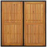  Vrtni stol crni 109 x 107 x 74 cm od poliratana i drva bagrema | Eponuda.ba
