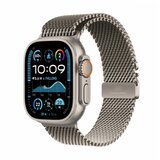 Apple watch ultra 2 gps + cellular 49mm natural titanium case with natural titanium milanese loop - s | Eponuda.com