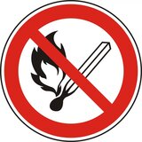  Samoljepljiva naljepnica upozorenja - otvoreni plamen 200 mm | shoptok.hr