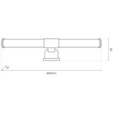  LED ogledalno osvetljenje za kupatilo APA LED/6W/230V 40 cm IP44 crno | Eponuda.com