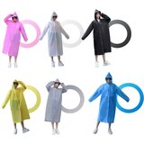  Plašč za odrasle, na gumbe s kapuco, moder | Shoptok.si