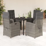  5-dijelni vrtni blagovaonski set sivi od poliratana Siva Dužina stola 80 cm | Shoptok.si