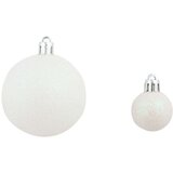 vidaXL set božićnih kuglica 100 komada 3/4/6 cm bijeli/sivi | shoptok.hr