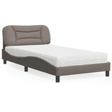  Krevet s madracem Hvar smeđesivi 100 x 200 cm od tkanine | shoptok.hr