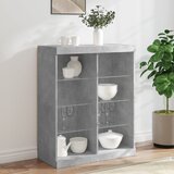  The Living Store Komoda z LED lučkami betonsko siva 81x37x100 cm - Komoda, (21448268) | Shoptok.si
