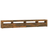TV ormarić s LED svjetlima boja dimljenog hrasta 270x35x40 cm | Eponuda.ba