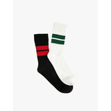 Koton Set of 2 Socks with Stripe Detail Multi Color Cene