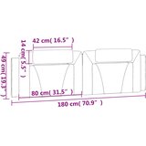  Jastuk za uzglavlje Viana boja cappuccina 180 cm od umjetne kože | shoptok.hr