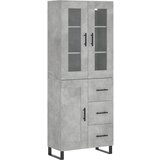 vidaXL Visoka komoda betonsko siva 69,5x34x180 cm inženirski les, (20806795) | Shoptok.si