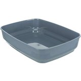 Pijesak WC posoda za mačke Delio z robom 35×20×48 cm sivo/bela | Shoptok.si