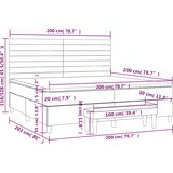  s oprugama i madracem smeđesivi 200x200 cm od tkanine | shoptok.hr