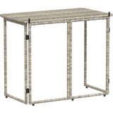 vidaXL Sklopivi vrtni stol svijetlo sivi 90x51x75 cm poliratan | shoptok.hr