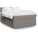 vidaXL Box spring postelja z vzmetnico taupe 140x190 cm blago | Shoptok.si