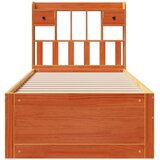  Krevet s regalom za knjige bez madraca 100 x 200 cm od borovine | shoptok.hr