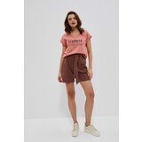Marisse Plain Cotton Shorts L-Sh-3727 Cold Brown Cene