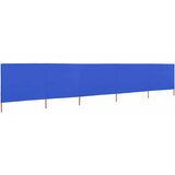  Vjetrobran s 5 panela od tkanine 600 x 160 cm azurno plavi | shoptok.hr