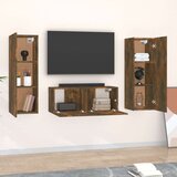  Komplet TV omaric 3-delni dimljen hrast konstruiran les, (20734124) | Shoptok.si