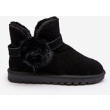 Boto Women's suede snow boots with cutouts black Eraclio | Shoptok.si