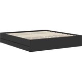  Konstrukcija postelje Črna 180 x 200 cm Inženirsko leseno, (5000121292) | Shoptok.si