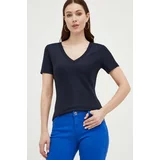 Morgan Kratka majica ženski, mornarsko modra barva