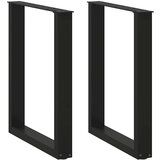 vidaXL noge kavne mizice u-oblika 2 kosa črna 70x(72-73)cm jeklo Cene