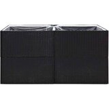  Vrtna sadilica crna 157 x 80 x 80 cm od poliratana | shoptok.hr