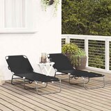  Sklopiva ležaljka za sunčanje 2 pcs Crna 188 x 57 x 86,5 cm | shoptok.hr