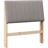 vidaXL tapecirani uzglavlje sivo-smeđa 90 cm čvrsto borovo drvo | shoptok.hr