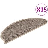  Samoljepljivi otirači za stepenice 15 kom 65x21x4 cm tamnobež | shoptok.hr