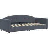 vidaXL Dnevna postelja z vzmetnico temno siva 90x200 cm žamet | Shoptok.si