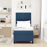 vidaXL krevet s plamenikom s madracem plavi 80x200 cm tkanina | shoptok.hr
