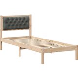  Konstrukcija postelje z vzglavjem Temno siva 80 x 200 cm blago, (5000084374) | Shoptok.si