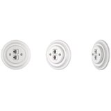  Bohemia-Design - Porcelanska retro zidna Ethernet utičnica bez okvira, 2x CAT.5E, bela | Eponuda.com