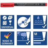 Marker permanentni 1mm lumocolor staedtler 317-2 crveni | shoptok.hr