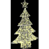 vidaXL Božićno drvce s 100 LED svjetlima Topla bijela 120 cm Akril | shoptok.hr