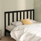  Uzglavlje za krevet crno 166 x 4 x 100 cm od masivne borovine | shoptok.hr