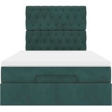  Otomanski posteljni okvir z vzmetnicami zelen 120x190cm žamet, (22053681) | Shoptok.si